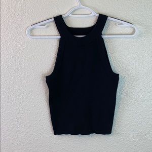 Black Halter Neck Crop Top from Forever21